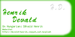 henrik devald business card